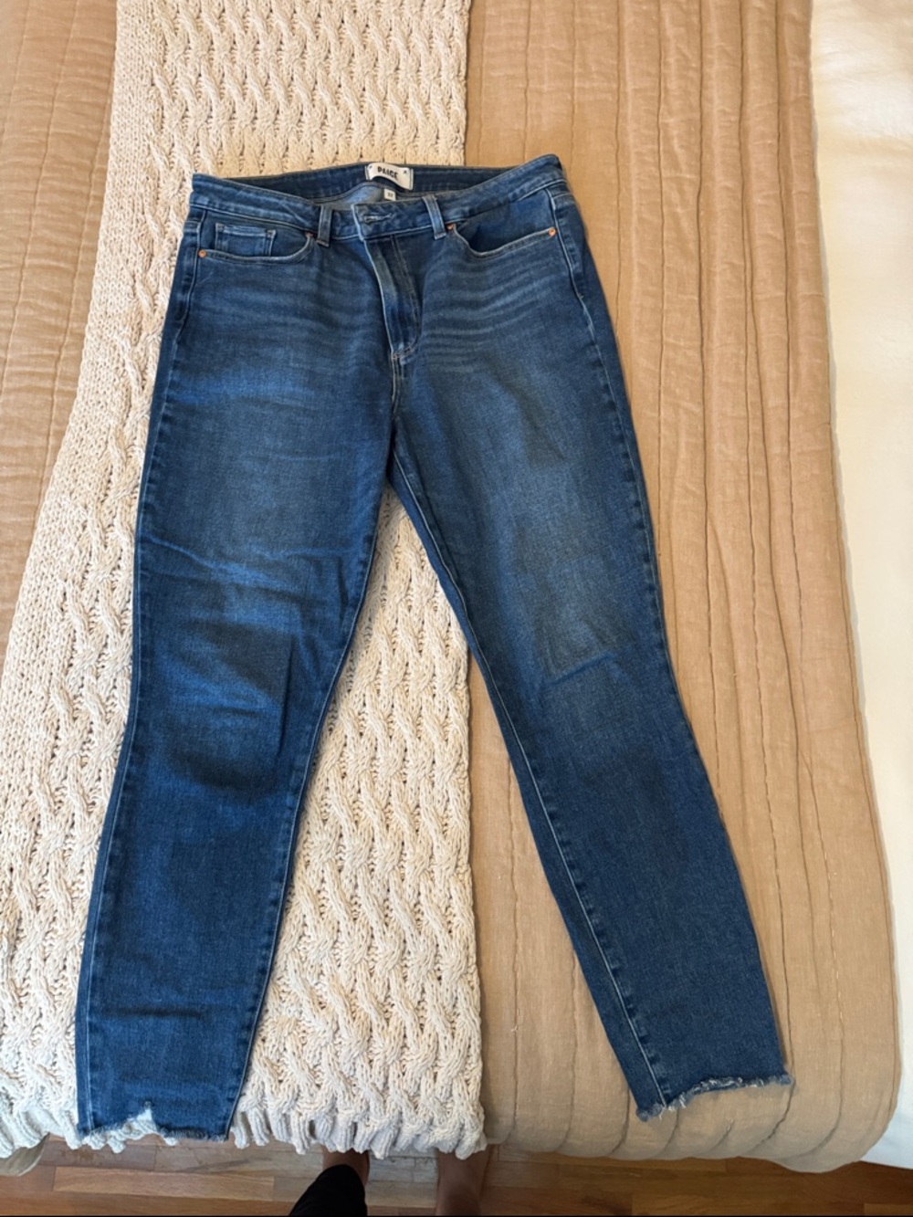 PAIGE Dark Blue Ankle Jeans